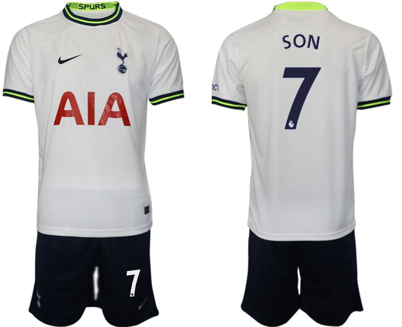 Men 2022-2023 Club Tottenham Hotspur home white 7 Soccer Jersey